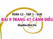 Bài 9 trang 47 Toán 12 tập 1 Cánh Diều